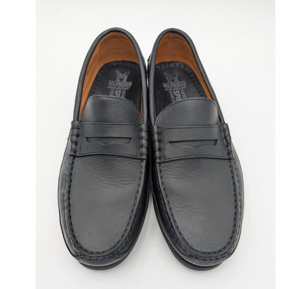 Mephisto Cap Vert Penny Loafer Shoes Men's Black Leather Size US9.5 EU42.5 - Picture 9 of 14